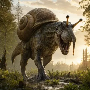 Snail + Tyrannosaurus rex